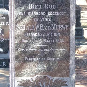 MERWE Schalk W.B., v.d. 1871-1951