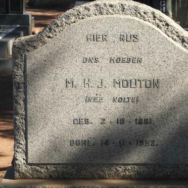 MOUTON M.H.J. nee NOLTE 1881-1952