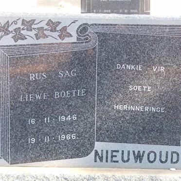 NIEUWOUDT 1946-1966