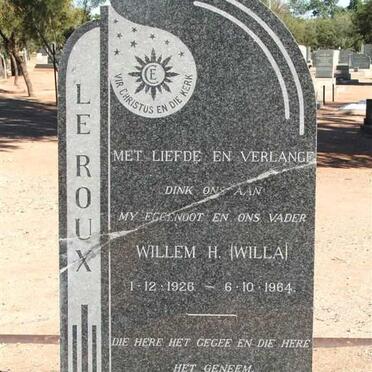 ROUX Willem H., le 1926-1964