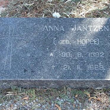 JANTZEN Anna nee HOPPE 1892-1969