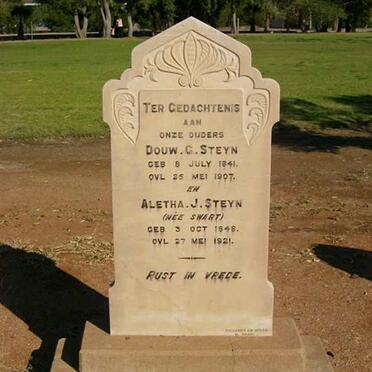 STEYN Douw G. 1841-1907 &amp; Aletha J. SWART 1848-1921