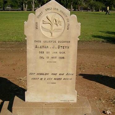 STEYN Aletha J. 1905-1923