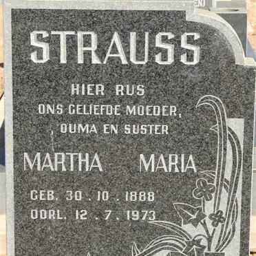 STRAUSS Martha Maria 1888-1973