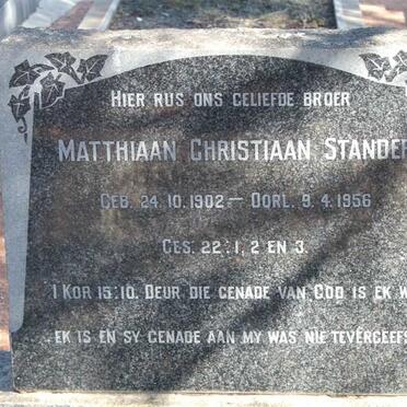 STANDER Matthiaan Christiaan 1902-1956