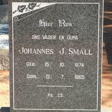SMALL Johannes J. 1874-1965