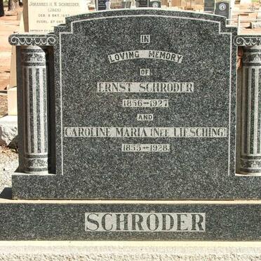 SCHRODER Ernst 1856-1927 &amp; Caroline Maria LIESCHING 1855-1928
