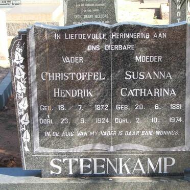 STEENKAMP Christoffel Hendrik 1872-1924 &amp; Susanna Catharina 1881-1974