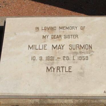 SURMON Millie May 1891-1959