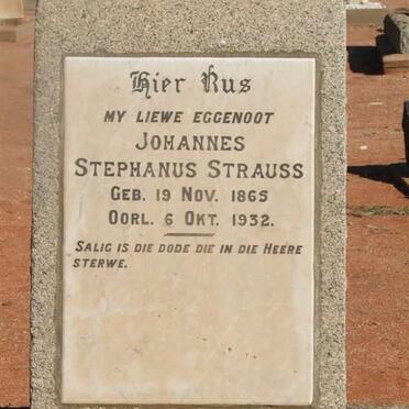 STRAUSS Johannes Stephanus 1865-1932
