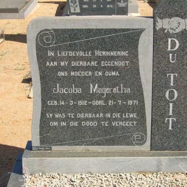 TOIT Jacoba Mageretha, du 1912-1971