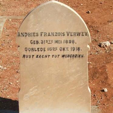 VERWEY Andries Franzois 1898-1918