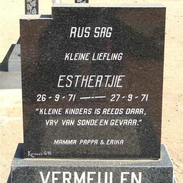 VERMEULEN Esthertjie 1971-1971