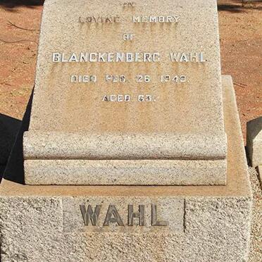 WAHL Blanckenberg -1949
