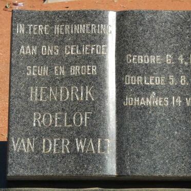 WALT Hendrik Roelof, van der 1948-1967