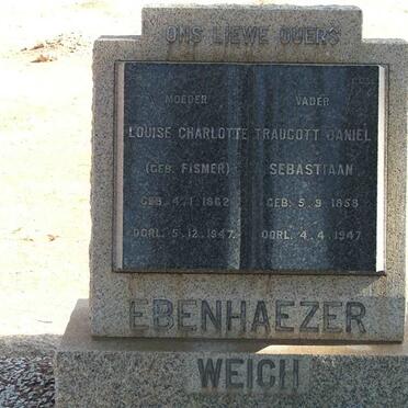 WEICH Traugott Daniel Sebastiaan 1858-1947 &amp; Louise Charlotte FISMER 1862-1947