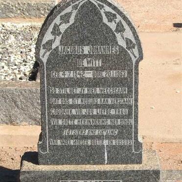 WITT Jacobus Johannes, de 1942-1953