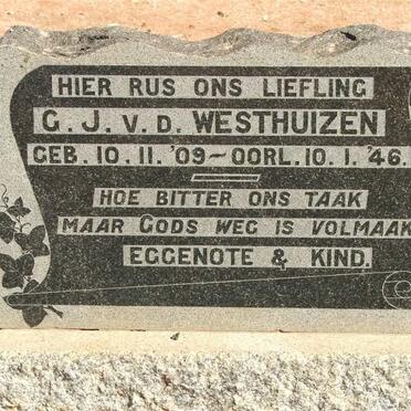 WESTHUIZEN G.J., v.d. 1909-1946