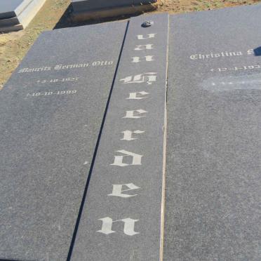 HEERDEN Mauritz Herman Otto, van 1927-1999 &amp; Christina Maria 1934-