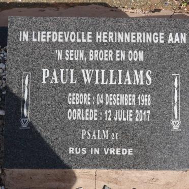 WILLIAMS Paul 1968-2017