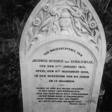 SCHALKWIJK Jacobus Hendrik, van 1815-1899