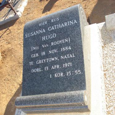 HUGO Susanna Catharina nee VAN ROOYEN 1884-1971