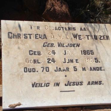 WESTHUIZEN Christiena A., v.d. nee VILJOEN 1865-1935