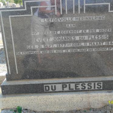 PLESSIS Evert Johannes, du 1877-1940