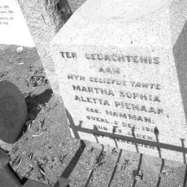 PIENAAR Martha Sophia Aletta nee HAMMAN -1912
