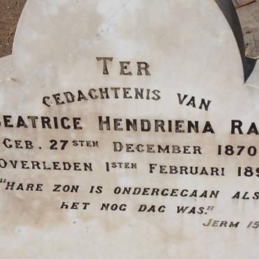RAS Beatrice Hendriena 1870-1895