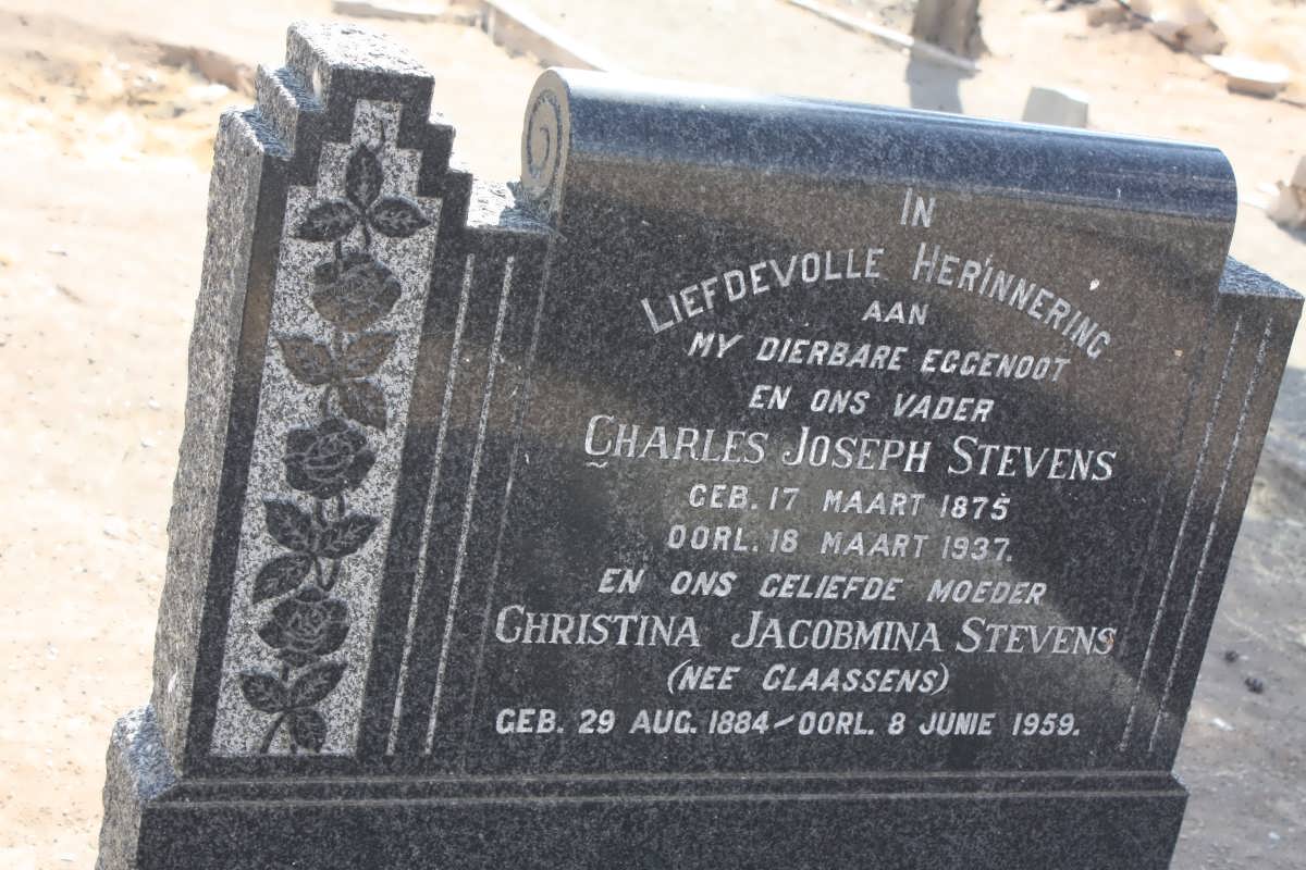 STEVENS Charles Joseph 1875-1937 & Christina Jacobmina CLAASSENS 1884-1959