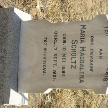 SCHOLTZ Maria Magdalena 1895-1921