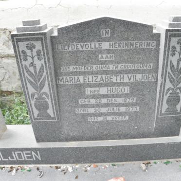 VILJOEN Johannes I. M. 1874-1940 &amp; Maria Elizabeth HUGO 1879-1973