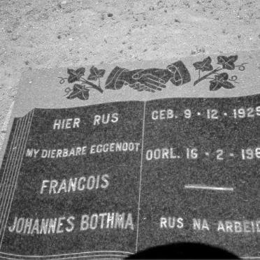 BOTHMA Francois Johannes 1929-1960