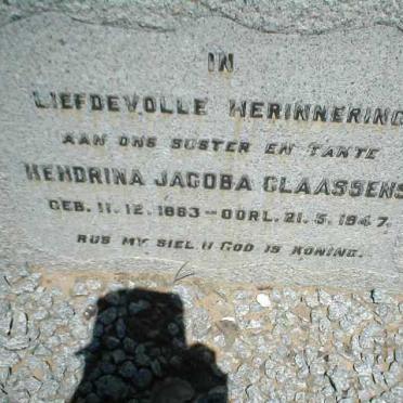 CLAASSENS Hendrina Jacoba 1863-1947