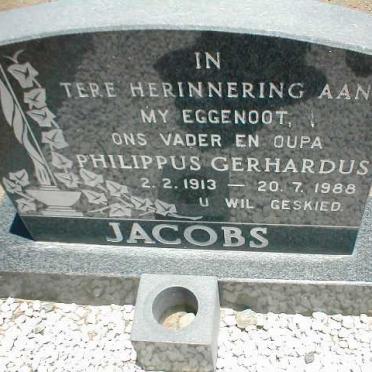 JACOBS Philippus Gerhardus 1913-1988