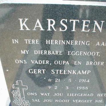 KARSTEN Gert Steenkamp 1914-1988