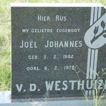 WESTHUIZEN Joël Johannes, v.d. 1902-1970
