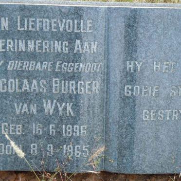 WYK Nicolaas Burger, van 1896-1965