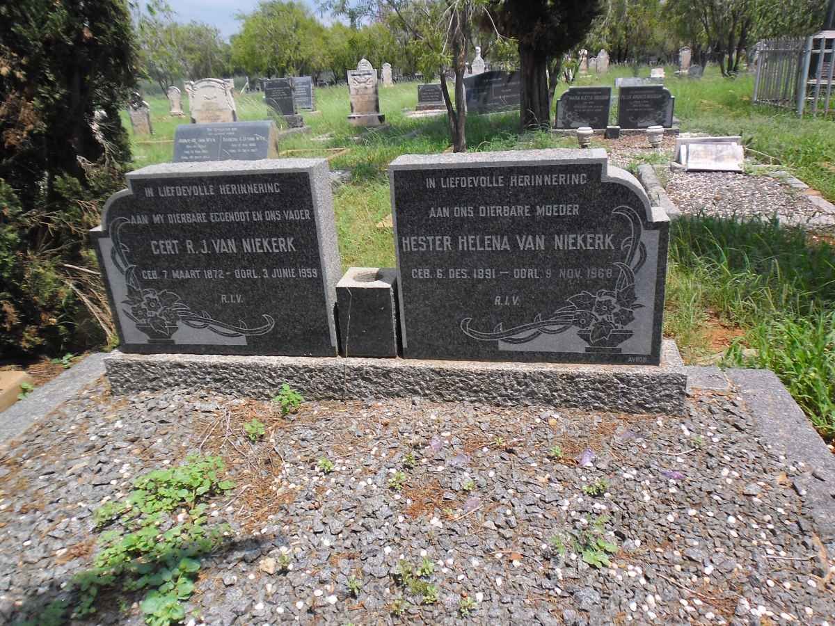 NIEKERK Gert R.J., van 1872-1959 & Hester Helena 1891-1968