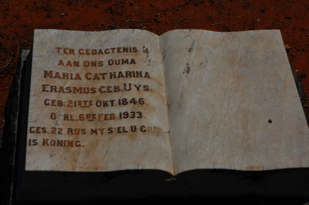 ERASMUS Maria Catharina nee UYS 1846-1933