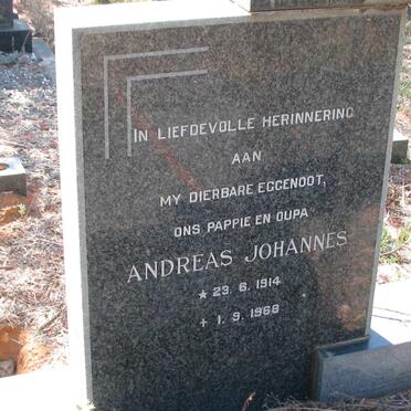 HOUGH Andreas Johannes 1914-1968 &amp; Johanna Petronella Magrietha 1914-2001