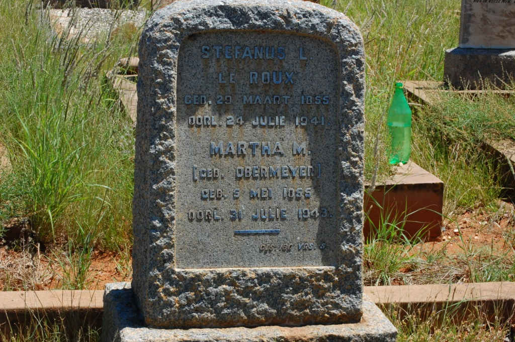 ROUX Stephanus L., le 1855-1941 & Martha M. OBERMEYER 1855-1943