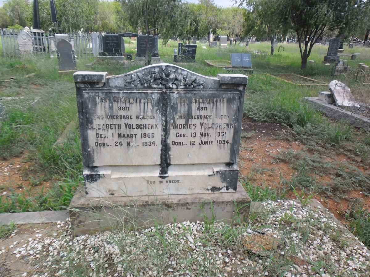 VOLSCHENK Andries 1861-1934 & Elizabeth 1865-1934