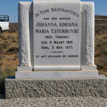 ESTERHUYSE Jacobus Johannes 1886-1947 &amp; Johanna Adriana Maria THERON 1891-1977