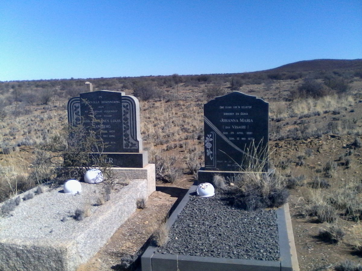 ZANDBERG Dirk Johannes Louis 1870-1956 & Johanna Maria VISAGIE -1972