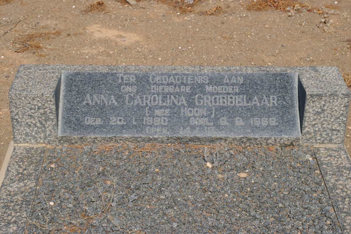 GROBBELAAR Anna Carolina nee HOON 1880-1969