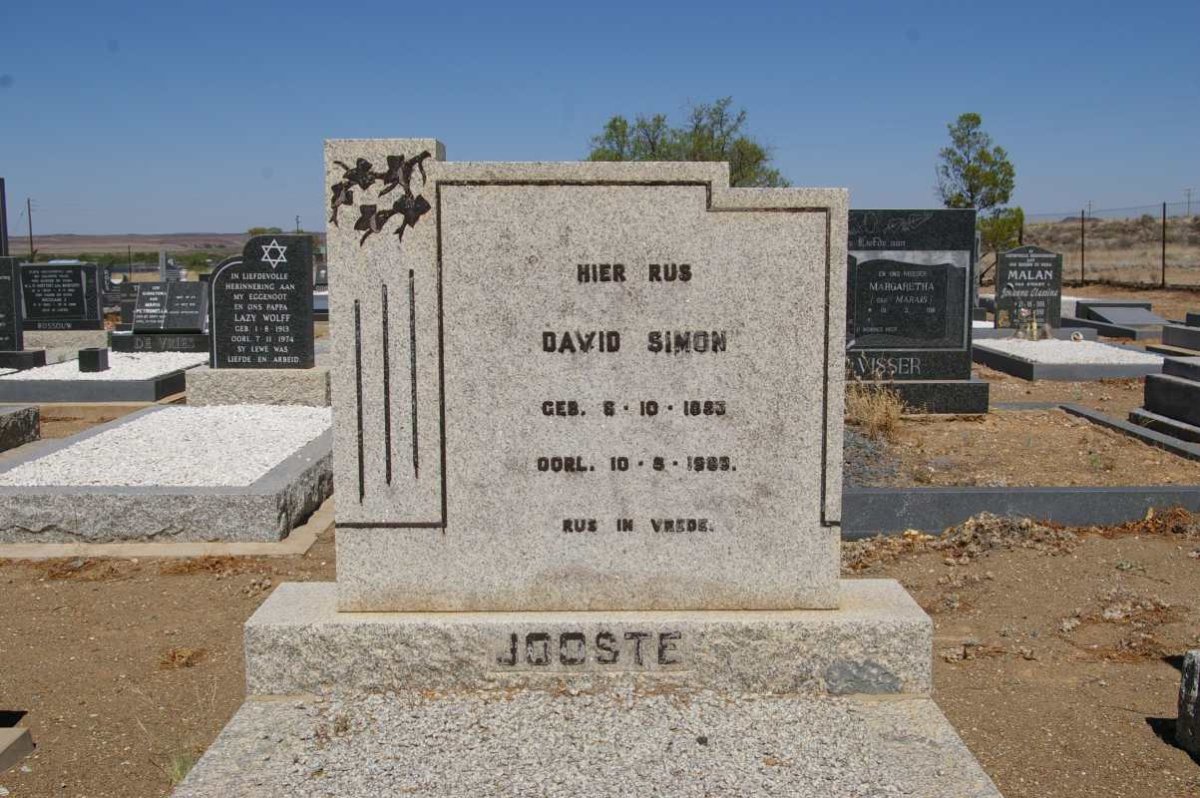 JOOSTE David Simon 1883-1969