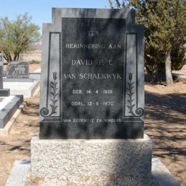 SCHALKWYK David F.C., van 1901-1970