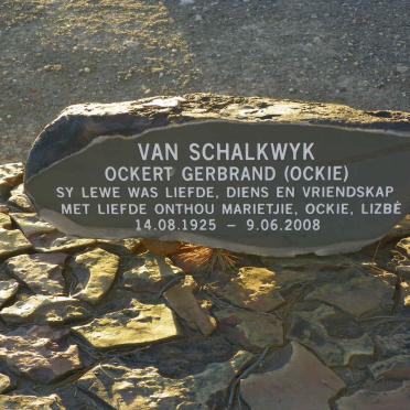 SCHALKWYK Ockert Gerbrand, van 1925-2008